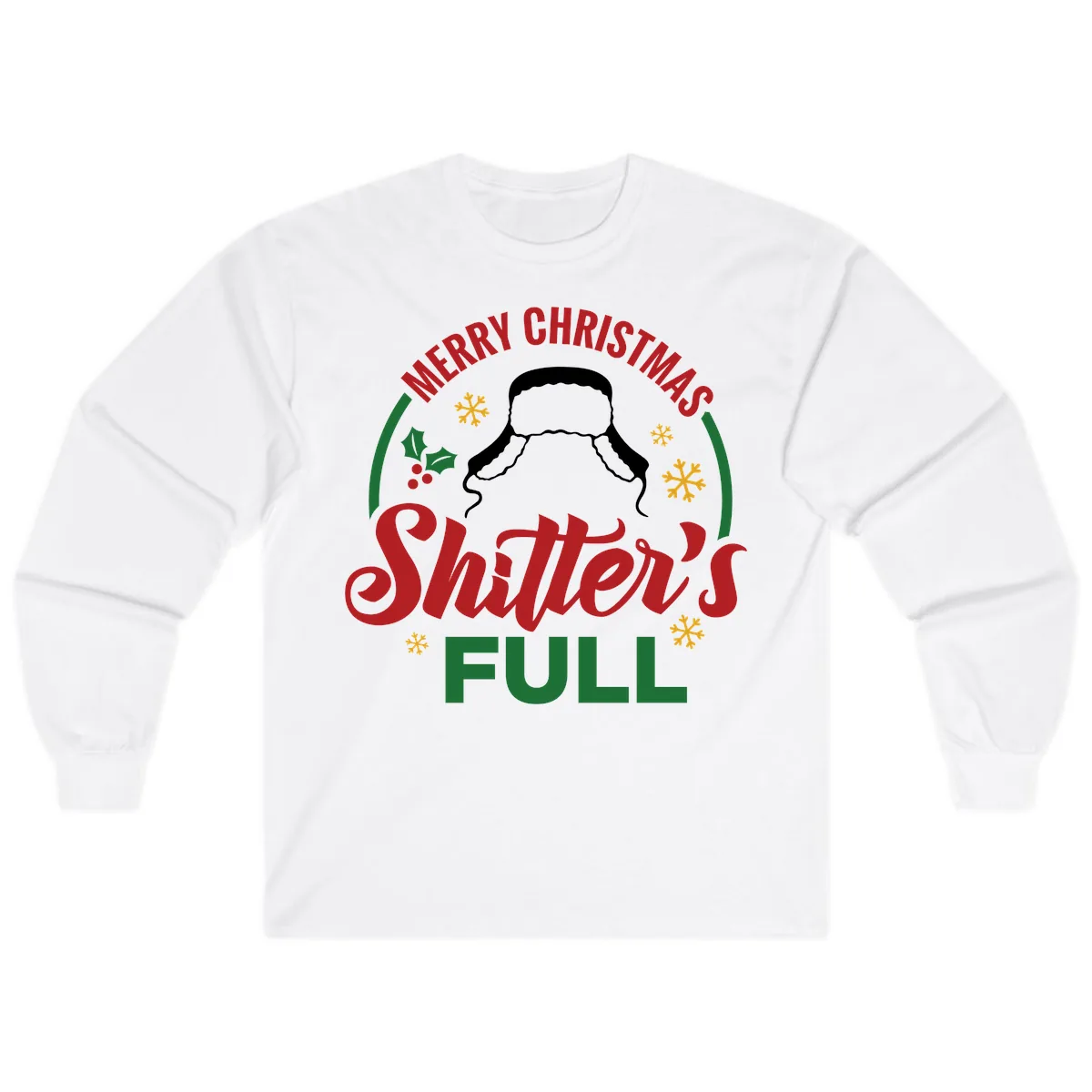 Christmas Shitter's Full Graphic Long Sleeve in White